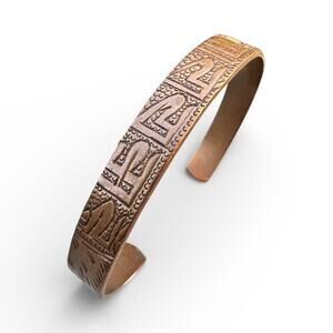 Tibetan Style Copper Cuff Bracelet Vintage Mens Jewelry Men’s Ethnic Design